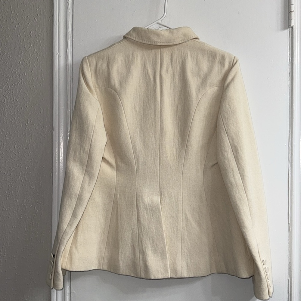 BURBERRY IVORY WOMEN’S BLAZER SIZE 8 - Picture 6 of 15